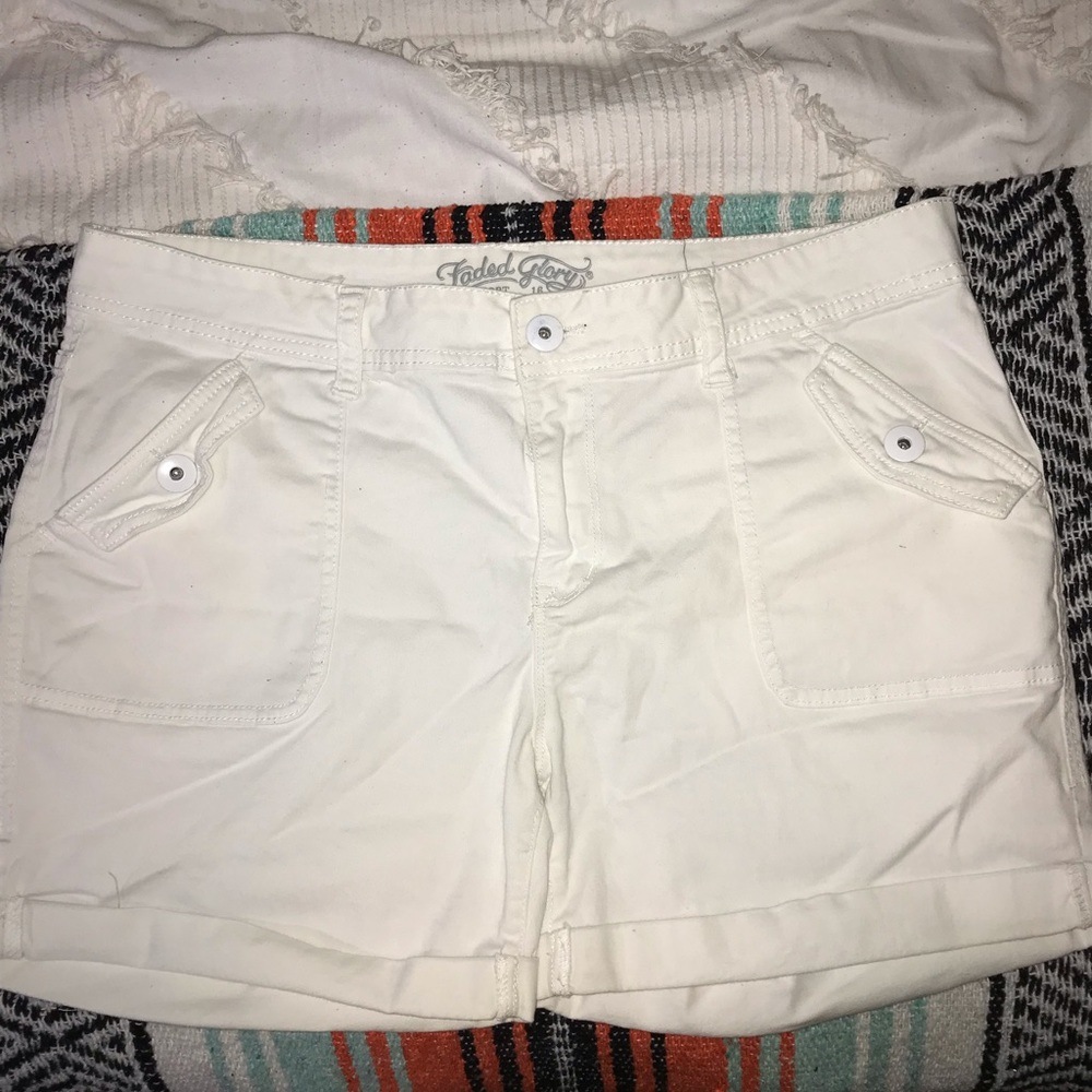 Faded Glory White denim shorts